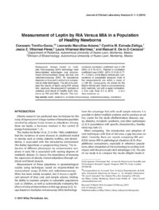 22. Measurement of Leptin by RIA Versus MIA in a Population of Healthy Newborns-1-01