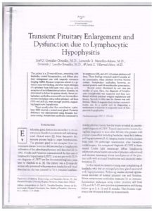 Transient Pituitary Enlargement