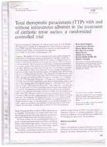 Total therapeutic paracentesis.