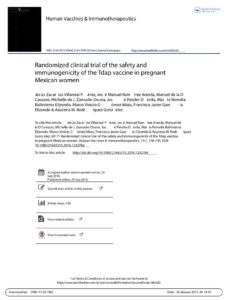 7. Randomized clinical trail of the safty and immunogenicity of the Tdap vaccine in pregnant women (1)-1 (1)-01
