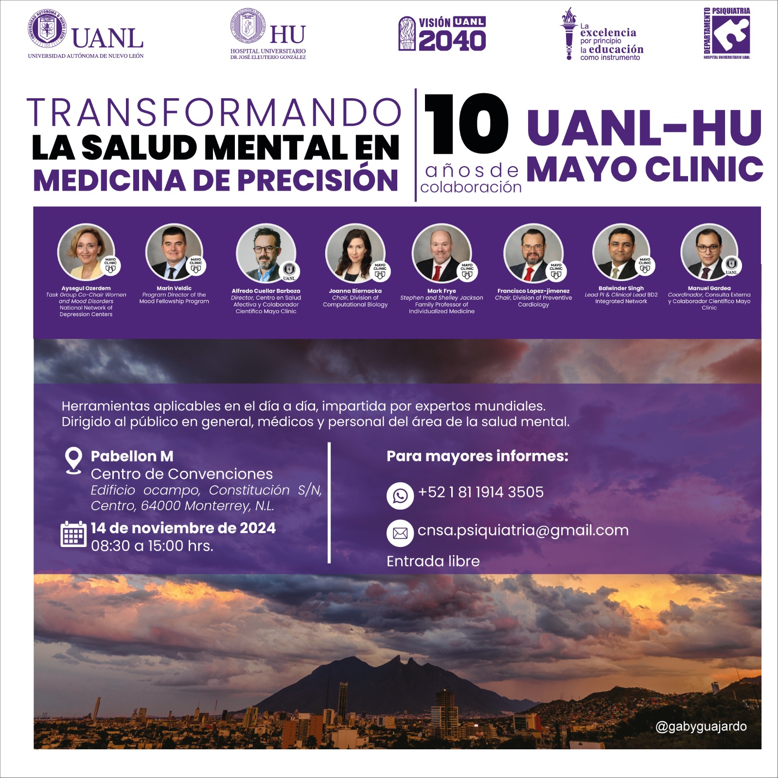 Transformando la Salud Mental en Medicina de Precisión | 10 años de colaboración UANL-HU MAYO CLINIC.
