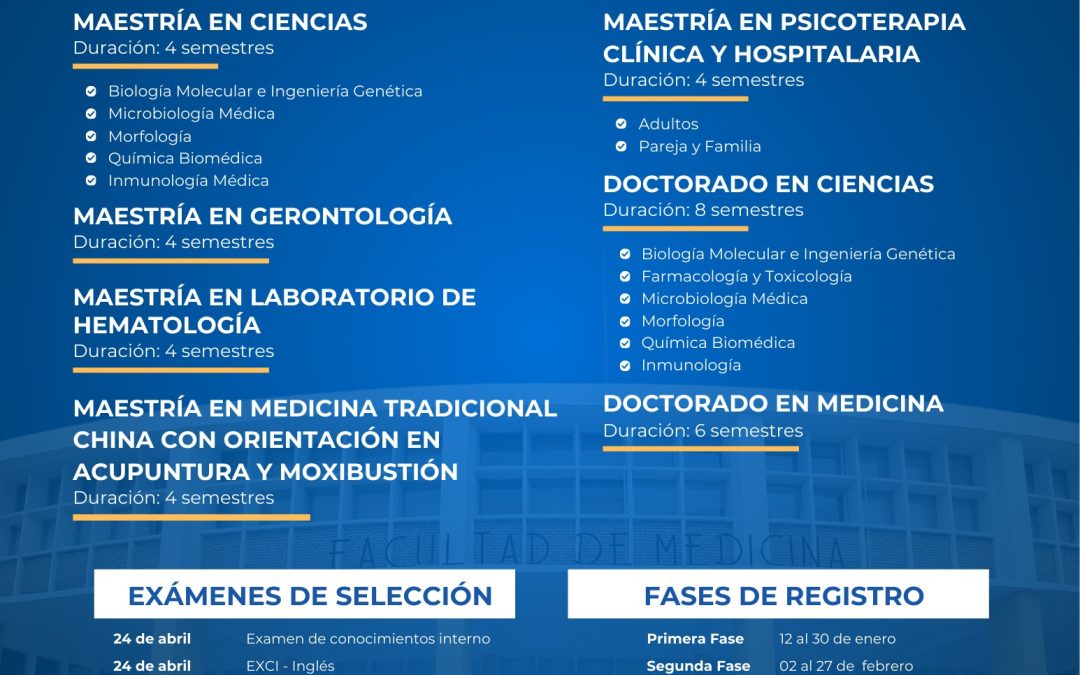 Convocatoria 2026 para los programas de Maestría y Doctorado